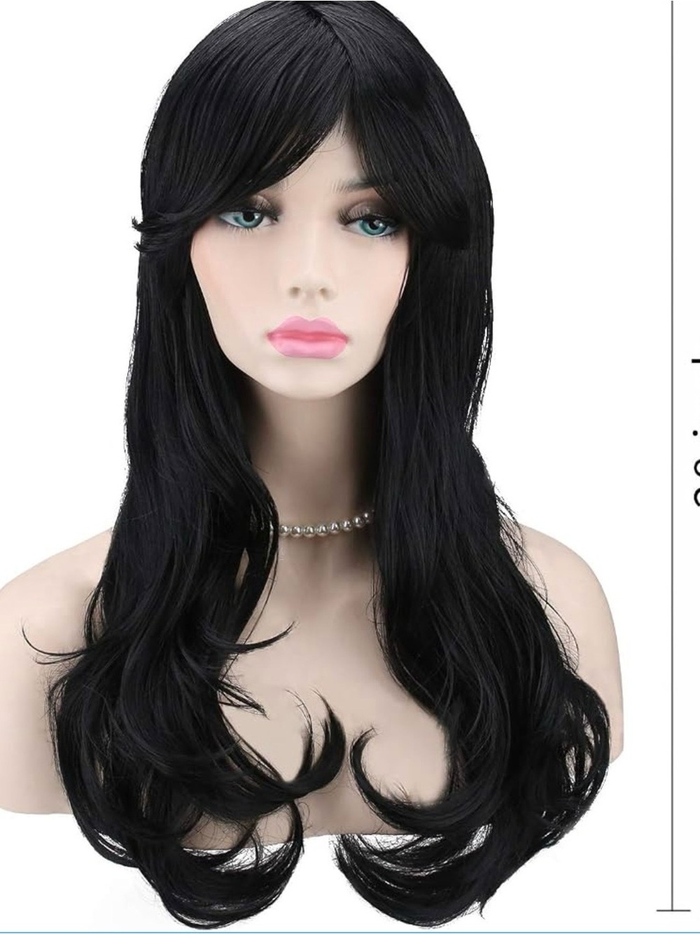 Long Layered Synthetic Wig for Women - Black
